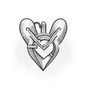 heart lock tattoo design idea