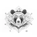 bear in forest tattoo design idea