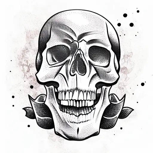 Skull tattoo design idea