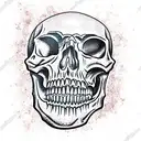 Skull tattoo design idea