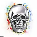 Skull tattoo design idea