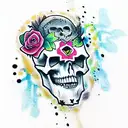 Skull tattoo design idea