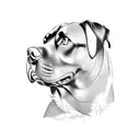 Rottweiler head  tattoo design idea