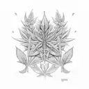 Hoja de marihuana tattoo design idea