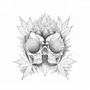 Hoja de marihuana tattoo design idea