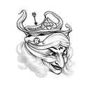 jester hat tattoo design idea