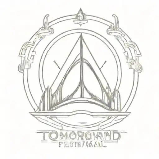 tomorrowland festival logo as backgroud tattoo design idea
