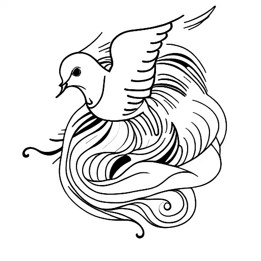 A dove into the Black Pearl tattoo design idea