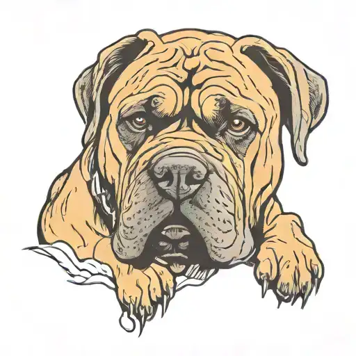 dog cane corso tattoo design idea
