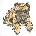 dog cane corso tattoo design idea