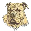 dog cane corso tattoo design idea