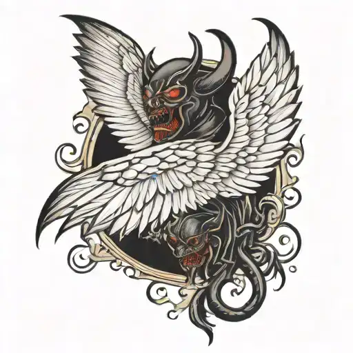 Black Devil wings  tattoo design idea