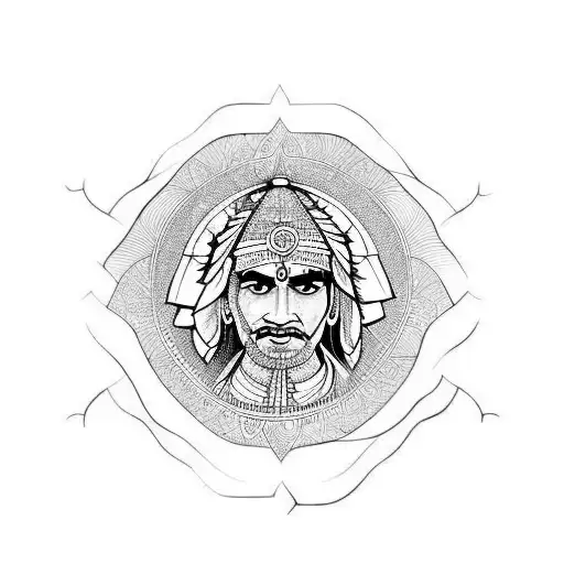 trandional spirituality indian  tattoo design idea