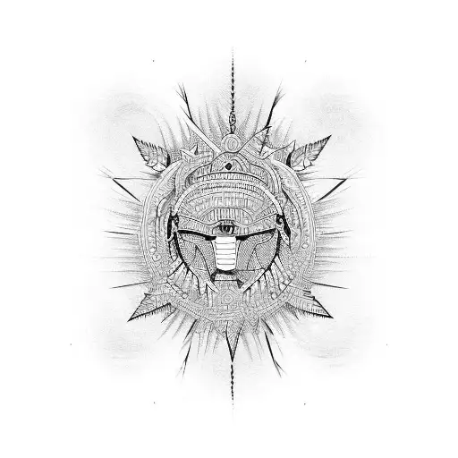 trandional spirituality indian  tattoo design idea