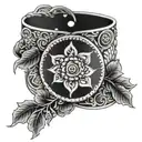 mandala cuff bramble tattoo design idea