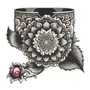 mandala cuff bramble tattoo design idea