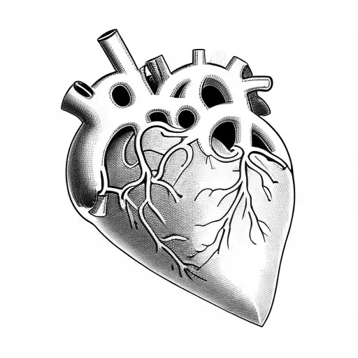 human heart tattoo design idea