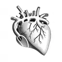 human heart tattoo design idea