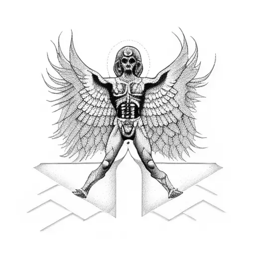 nirvana utero angel as shattered glass tattoo design idea