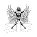 nirvana utero angel as shattered glass tattoo design idea