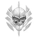 spartan skeleton tattoo design idea