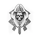 spartan skeleton tattoo design idea