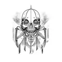 spartan skeleton tattoo design idea