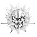 spartan skeleton tattoo design idea