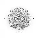 Trippy plug surrounded by psychedelic weed plants tattoo design idea