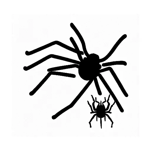 half face with spiders crawling over it tattoo design idea