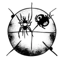 half face with spiders crawling over it tattoo design idea