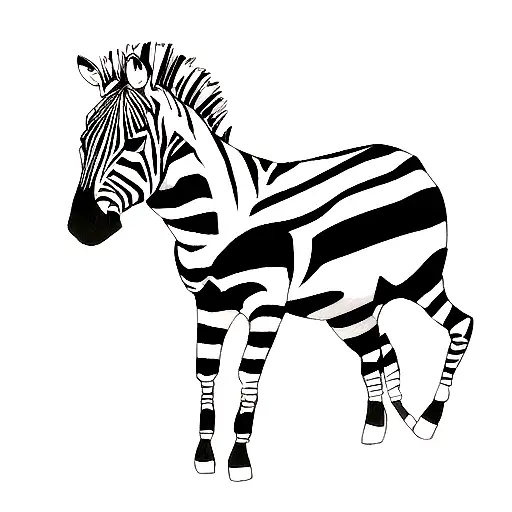 zebra tattoo design idea