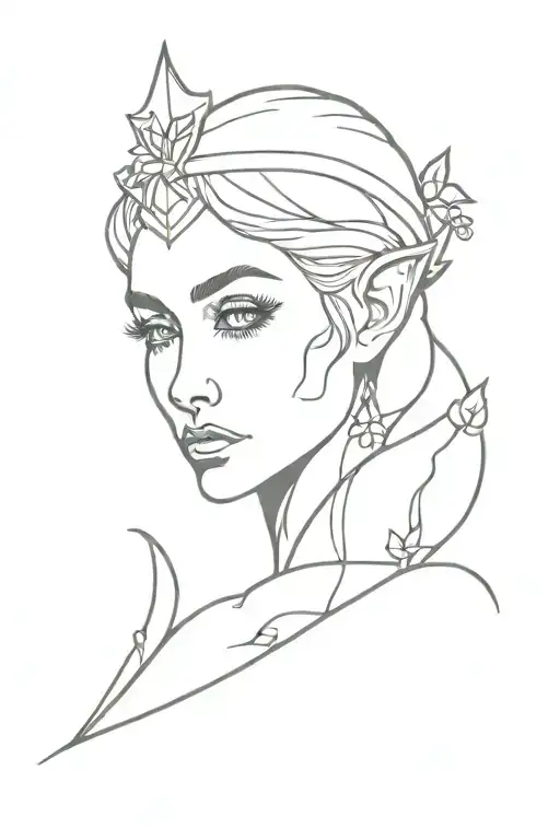 elf language tattoo design idea