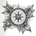 viking compass tattoo design idea