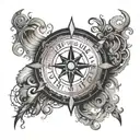 viking compass tattoo design idea