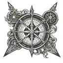viking compass tattoo design idea