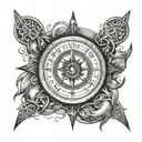 viking compass tattoo design idea