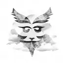 wind and clouds tattoo design idea