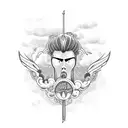 wind and clouds tattoo design idea