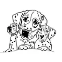 Two Dogs- dalmatian and border collie tattoo design idea