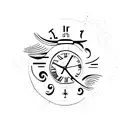 time heals all tattoo design idea