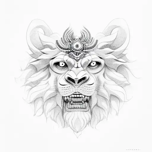 Lion Narasimha Art Prints for Sale | Redbubble