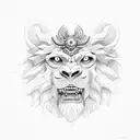 narasimha tattoo design idea