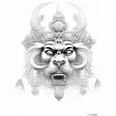 narasimha tattoo design idea