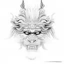 narasimha tattoo design idea