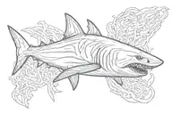 tiger shark tattoo design idea