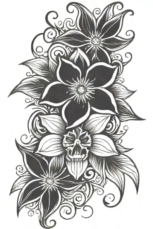 nightshade flower memento mori forearm tattoo tattoo design idea