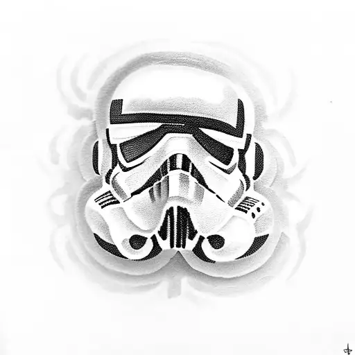 Stormtrooper and skull tattoo design idea