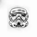 Stormtrooper and skull tattoo design idea