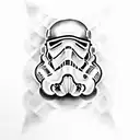Stormtrooper and skull tattoo design idea